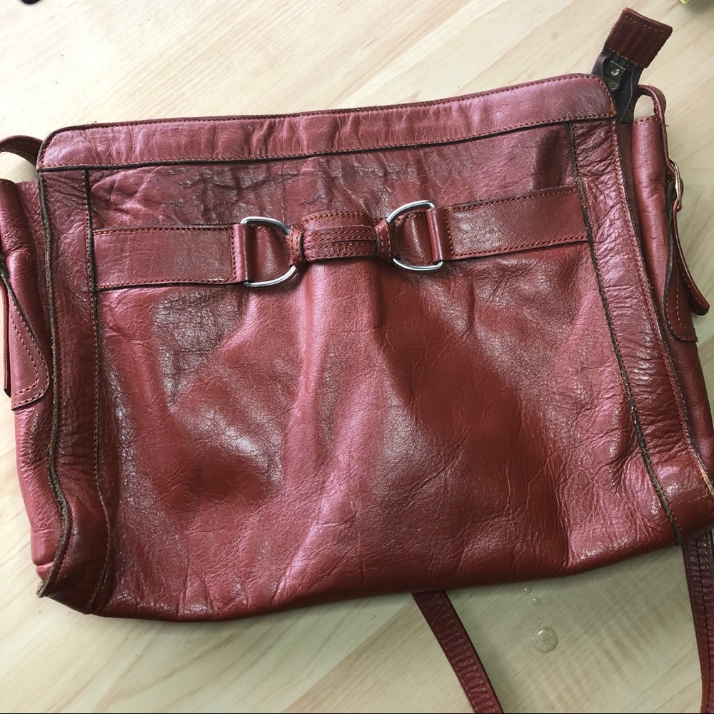 Vintage Leather Reddish Brown Purse